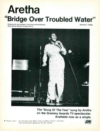 Classic 70s Ads: Aretha Franklin, ‘Bridge Over Troubled Water’ (1971) | Bionic Disco