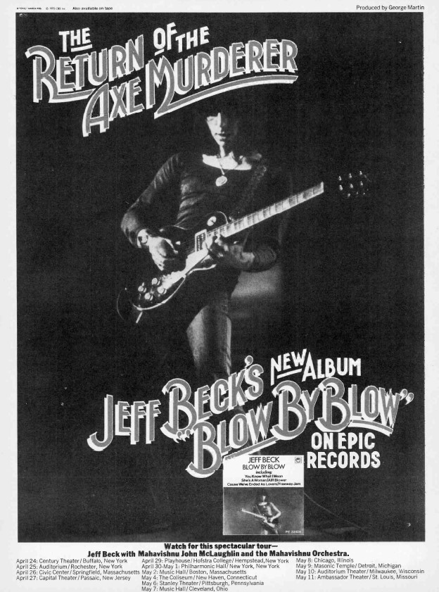 Classic 70s Ads: Jeff Beck, 'Blow By Blow' (1975) | Bionic Disco